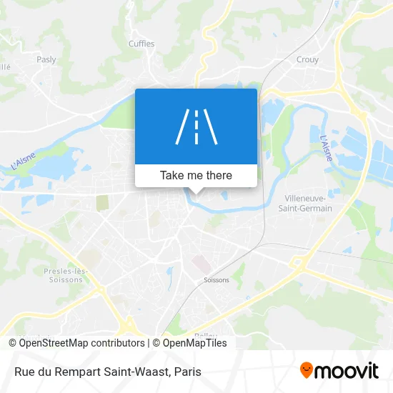 Rue du Rempart Saint-Waast map