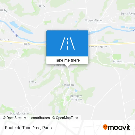 Route de Tannières map