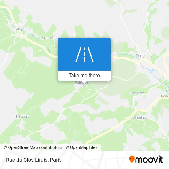 Rue du Clos Lirais map