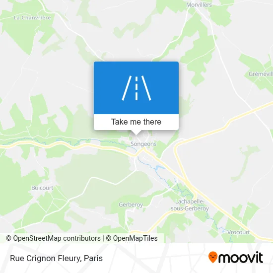 Rue Crignon Fleury map