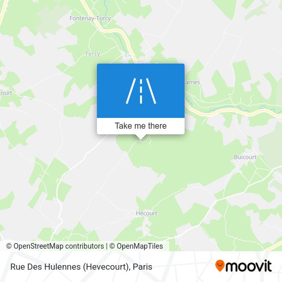 Rue Des Hulennes (Hevecourt) map
