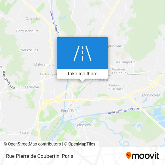 Rue Pierre de Coubertin map