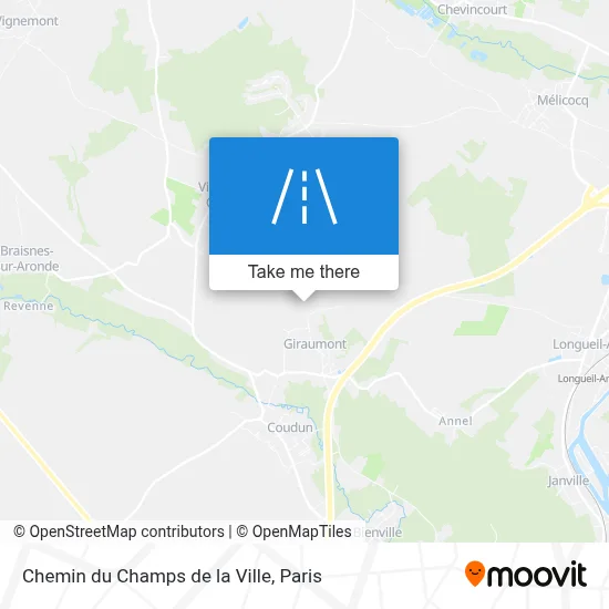 Chemin du Champs de la Ville map