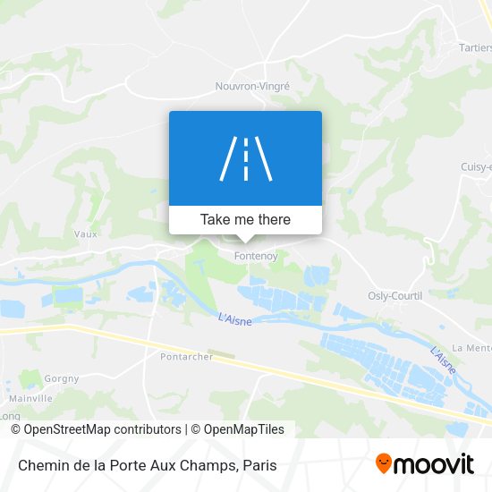 Chemin de la Porte Aux Champs map
