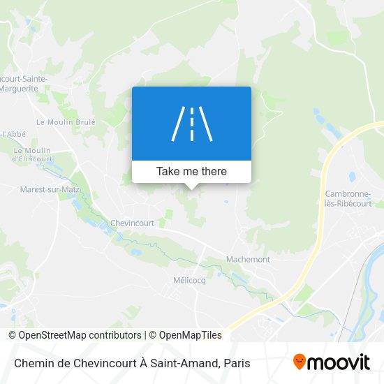 Chemin de Chevincourt À Saint-Amand map