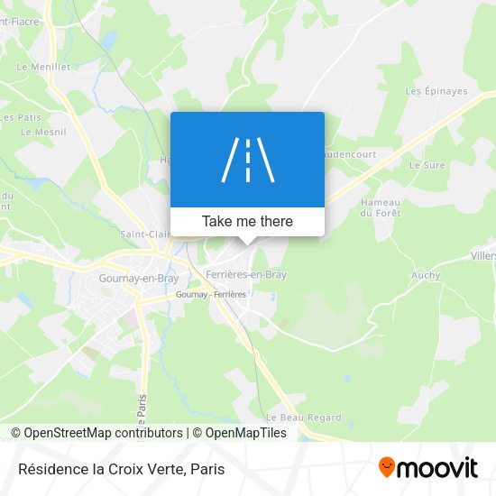 Résidence la Croix Verte map