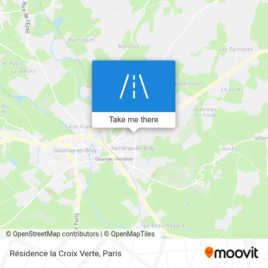 Résidence la Croix Verte map