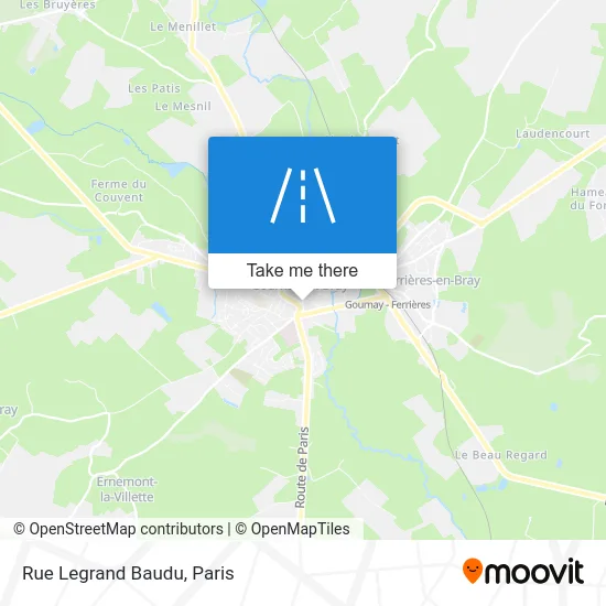 Rue Legrand Baudu map