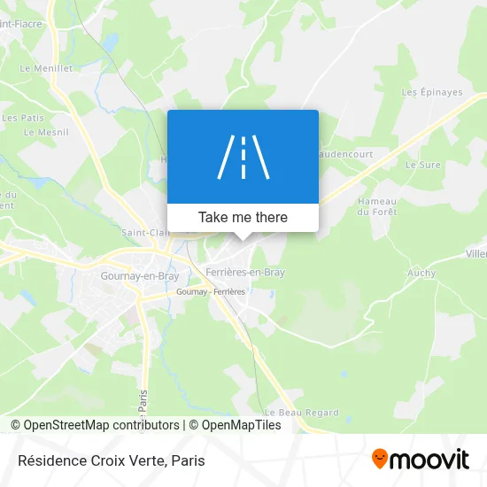 Résidence Croix Verte map