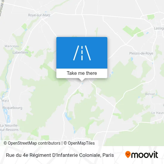 Rue du 4e Régiment D'Infanterie Coloniale map
