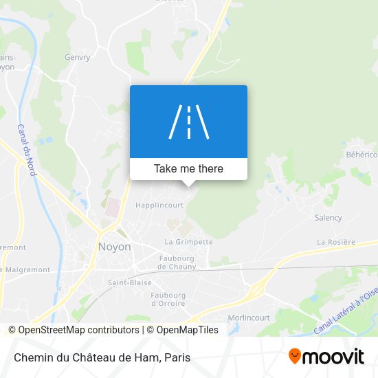 Chemin du Château de Ham map