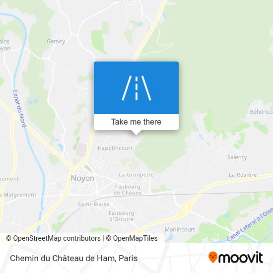 Chemin du Château de Ham map