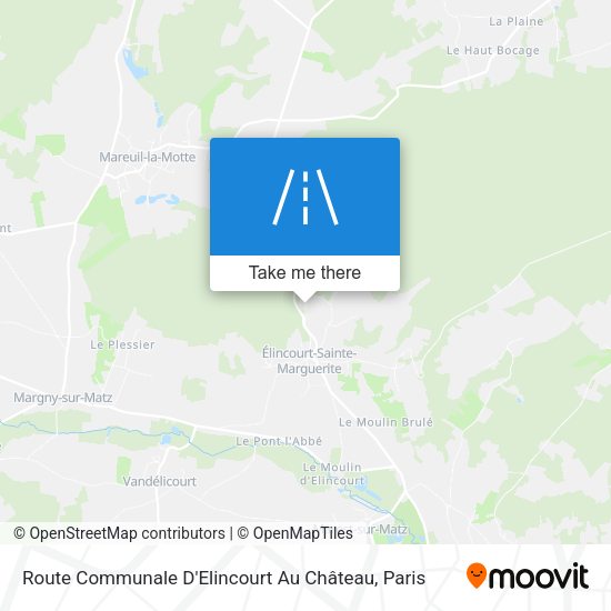Route Communale D'Elincourt Au Château map