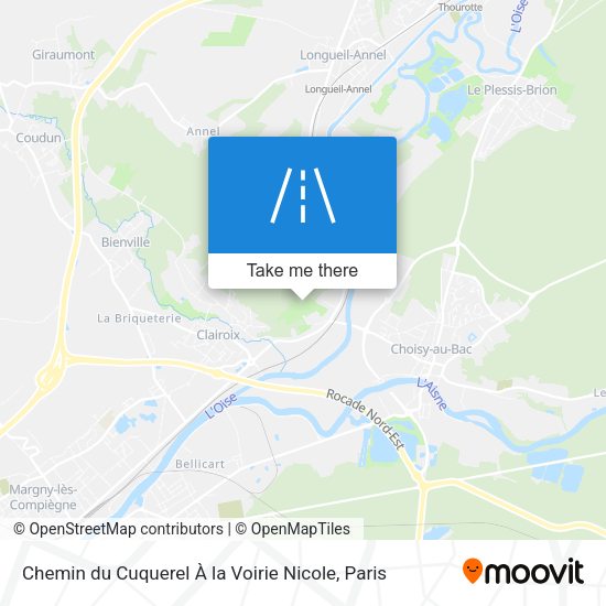 Chemin du Cuquerel À la Voirie Nicole map