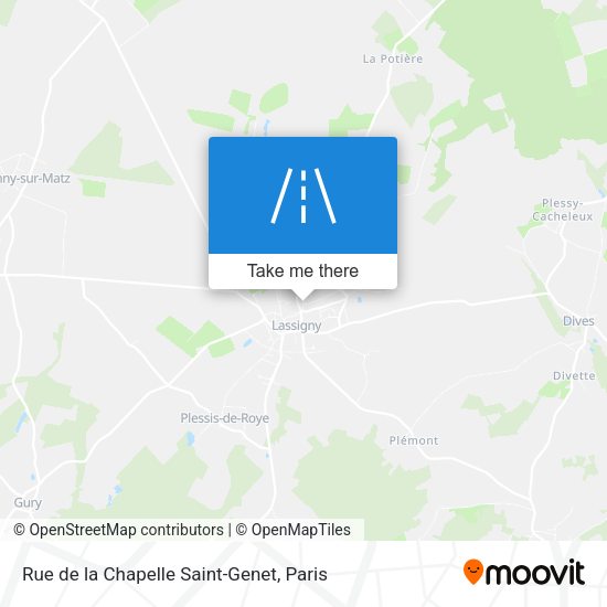 Rue de la Chapelle Saint-Genet map