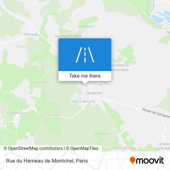 Rue du Hameau de Montchel map