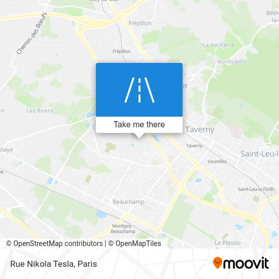 Rue Nikola Tesla map