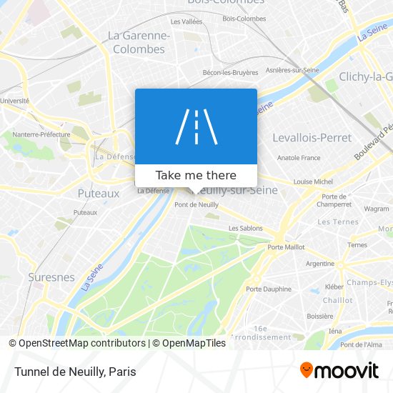 Tunnel de Neuilly map