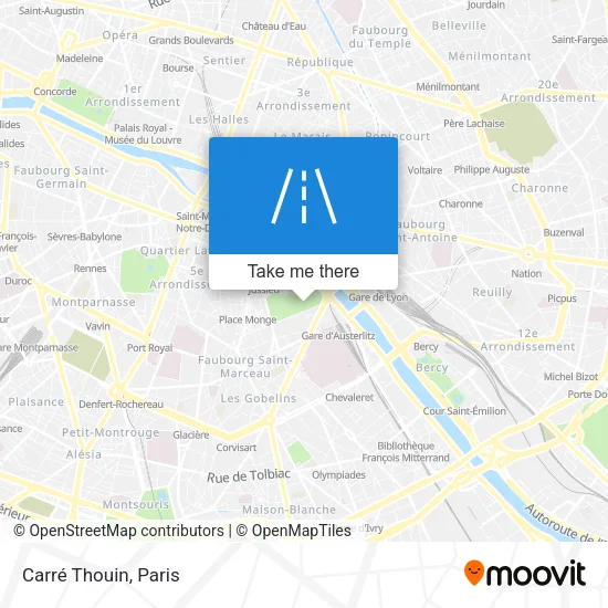 Carré Thouin map
