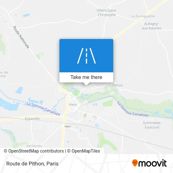 Route de Pithon map