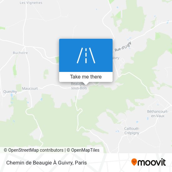 Chemin de Beaugie À Guivry map
