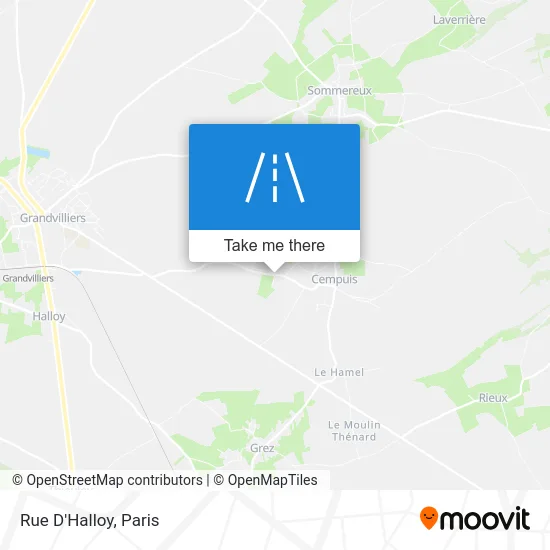 Rue D'Halloy map