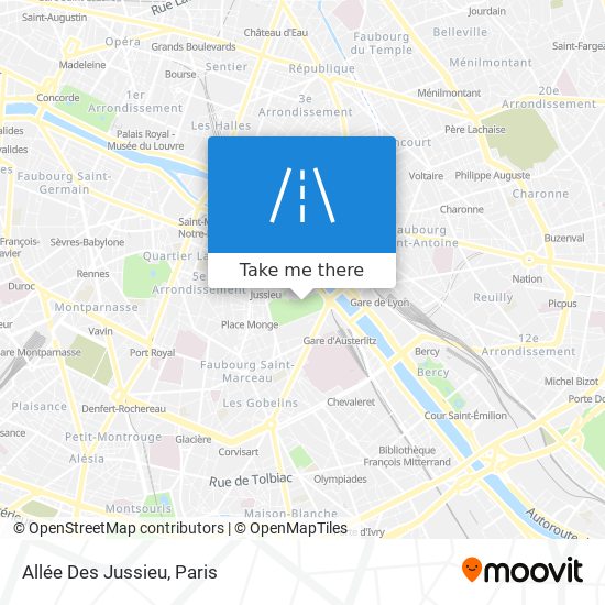 Mapa Allée Des Jussieu