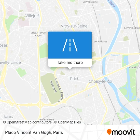 Place Vincent Van Gogh map