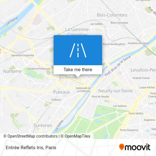 Entrée Reflets Iris map