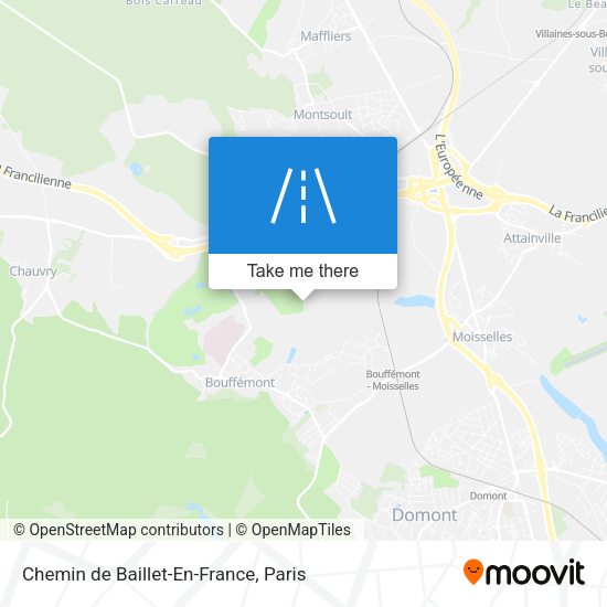 Chemin de Baillet-En-France map