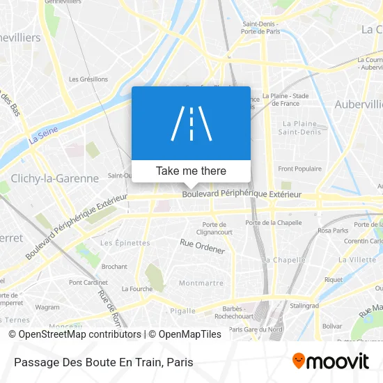 Passage Des Boute En Train map