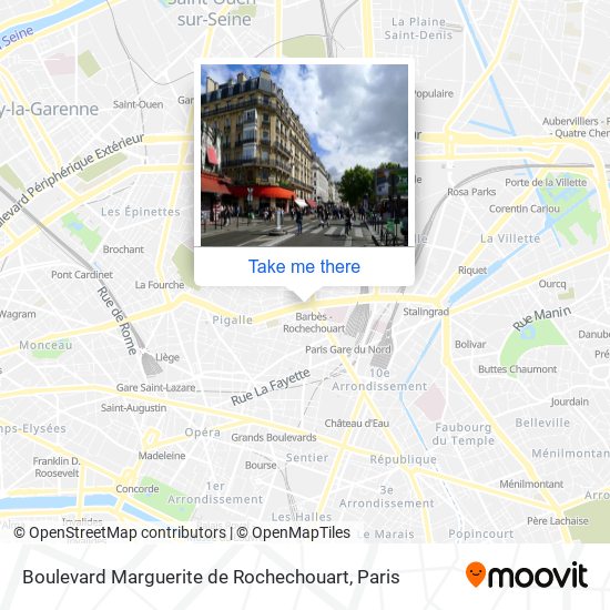 Mapa Boulevard Marguerite de Rochechouart