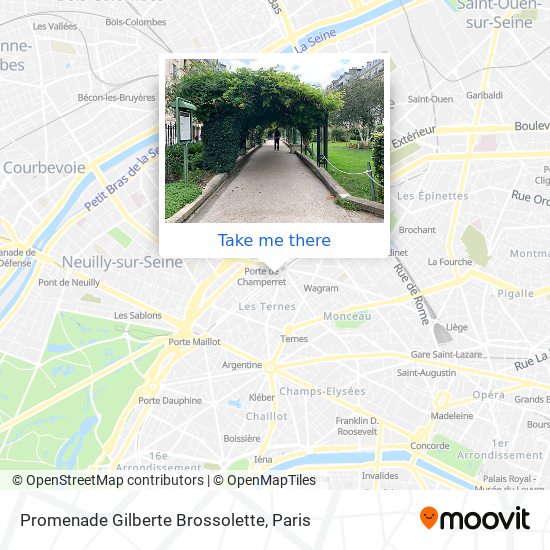 Mapa Promenade Gilberte Brossolette