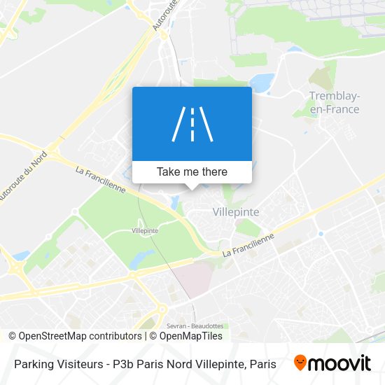 Parking Visiteurs - P3b Paris Nord Villepinte map