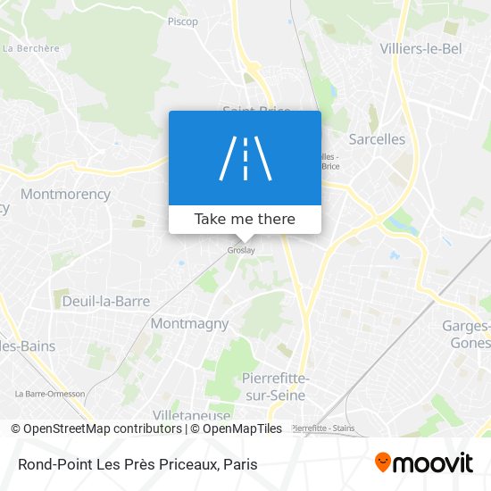 Rond-Point Les Près Priceaux map