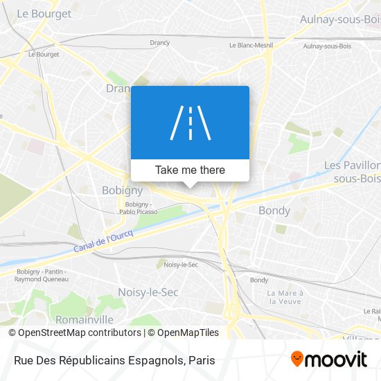 Mapa Rue Des Républicains Espagnols