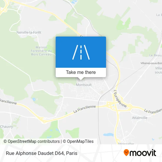 Rue Alphonse Daudet D64 map