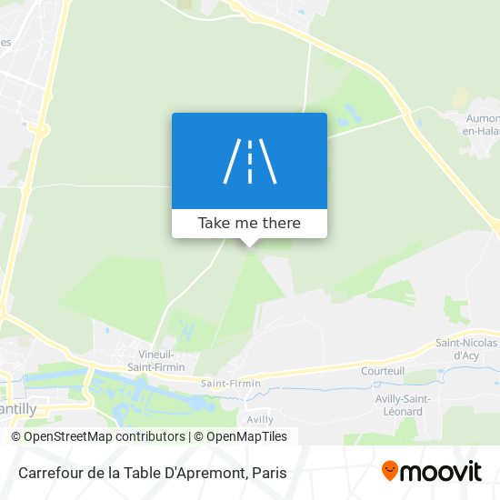 Carrefour de la Table D'Apremont map