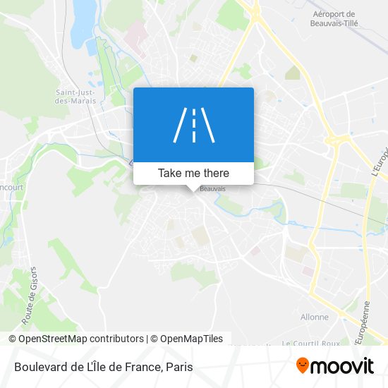 Mapa Boulevard de L'Île de France