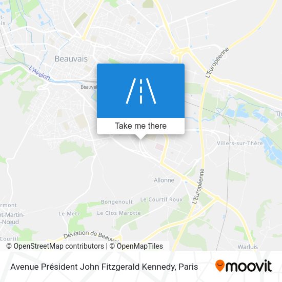 Avenue Président John Fitzgerald Kennedy map