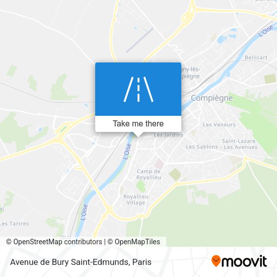 Avenue de Bury Saint-Edmunds map