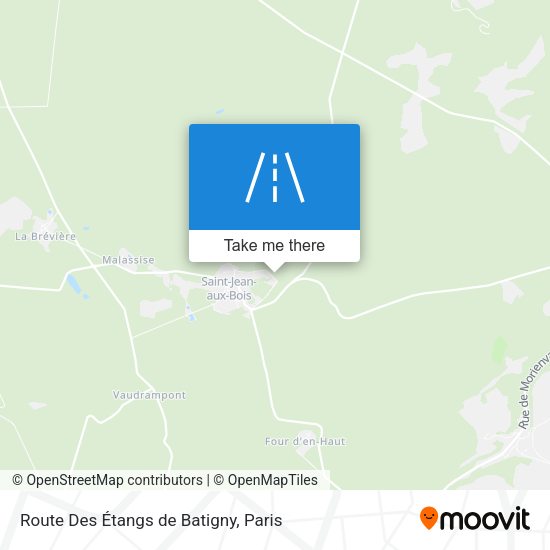Route Des Étangs de Batigny map