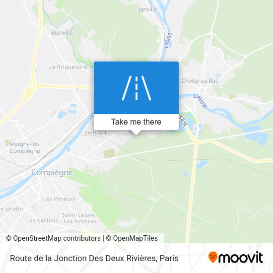 Route de la Jonction Des Deux Rivières map