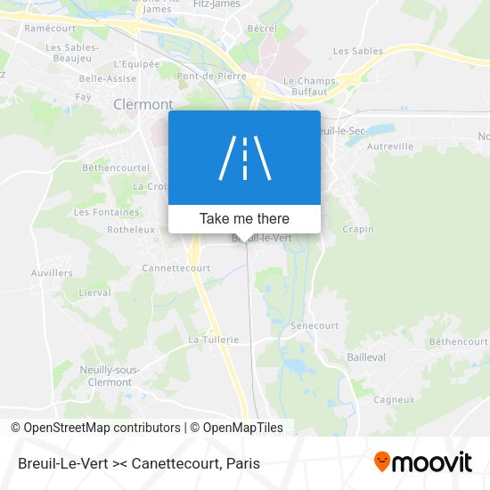 Breuil-Le-Vert >< Canettecourt map