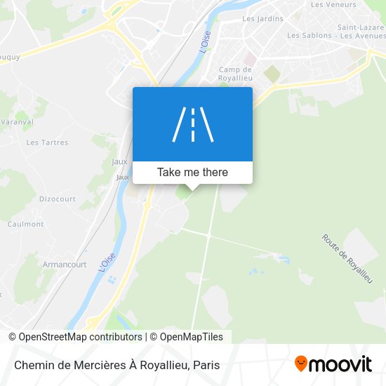 Chemin de Mercières À Royallieu map