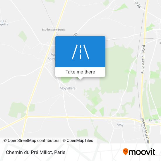 Chemin du Pré Millot map