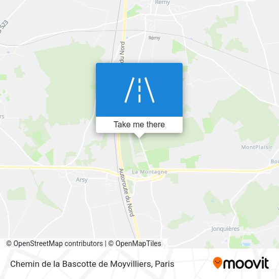 Chemin de la Bascotte de Moyvilliers map