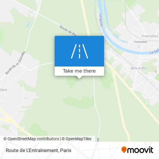 Route de L'Entraînement map