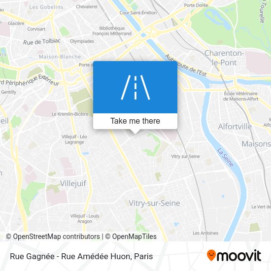 Rue Gagnée - Rue Amédée Huon map