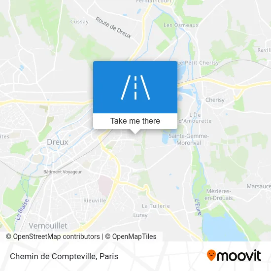 Chemin de Compteville map